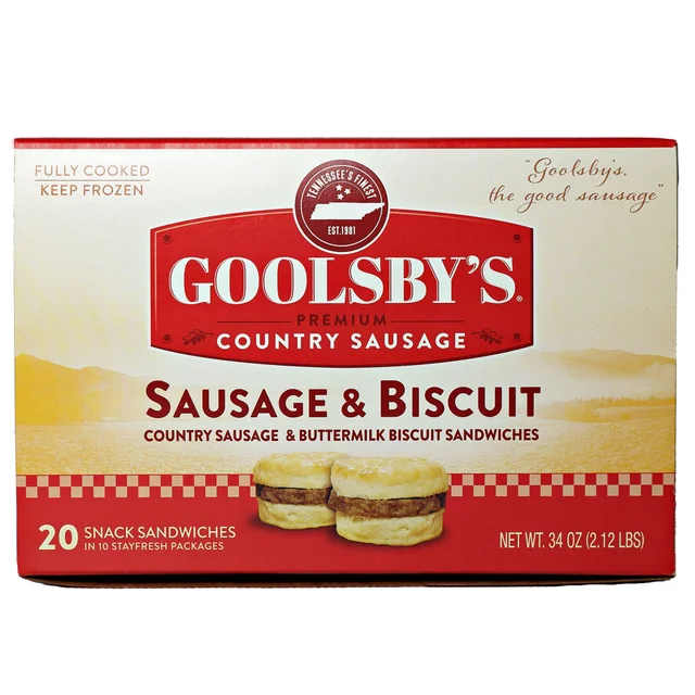 Goolsby's Sasage & Biscuit, 34 oz, 20-count