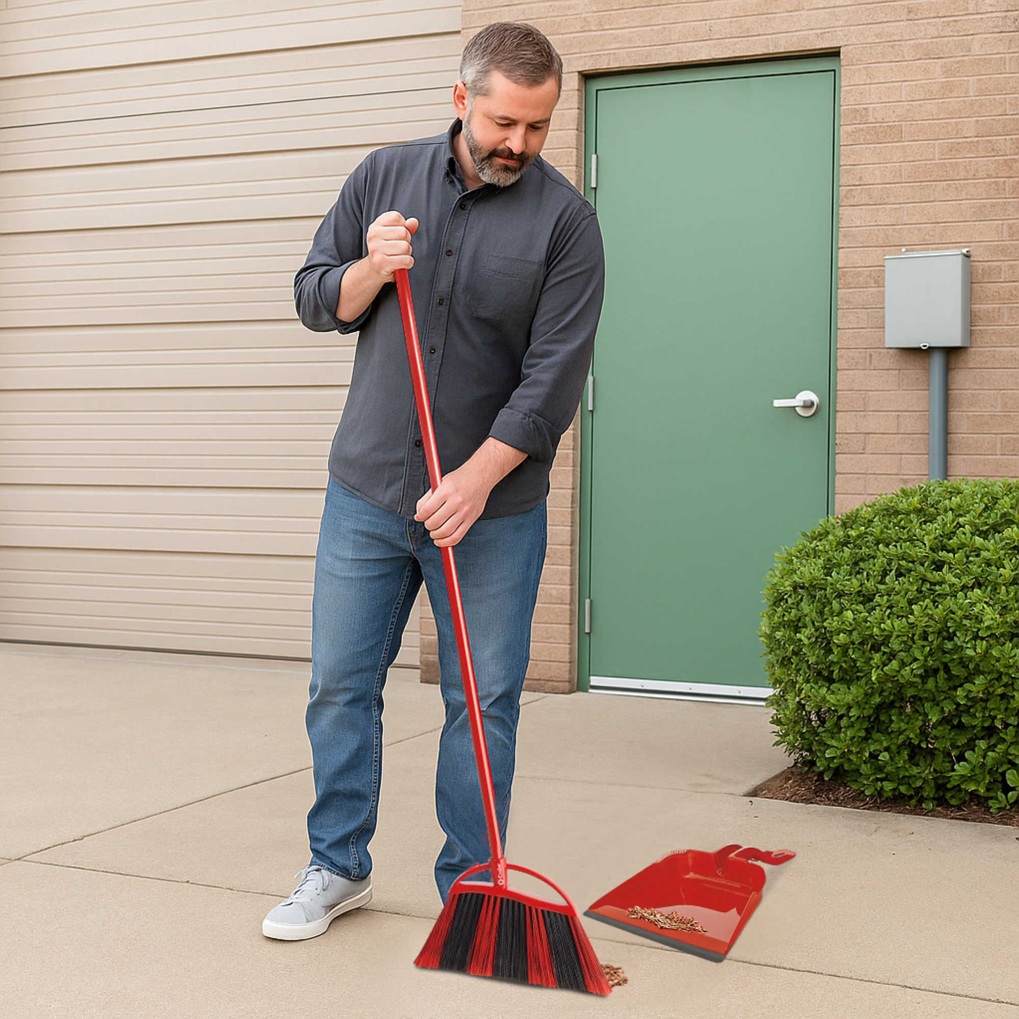 O-Cedar PowerCorner One Sweep Broom & Dustpan Set, 4 ct | Costco