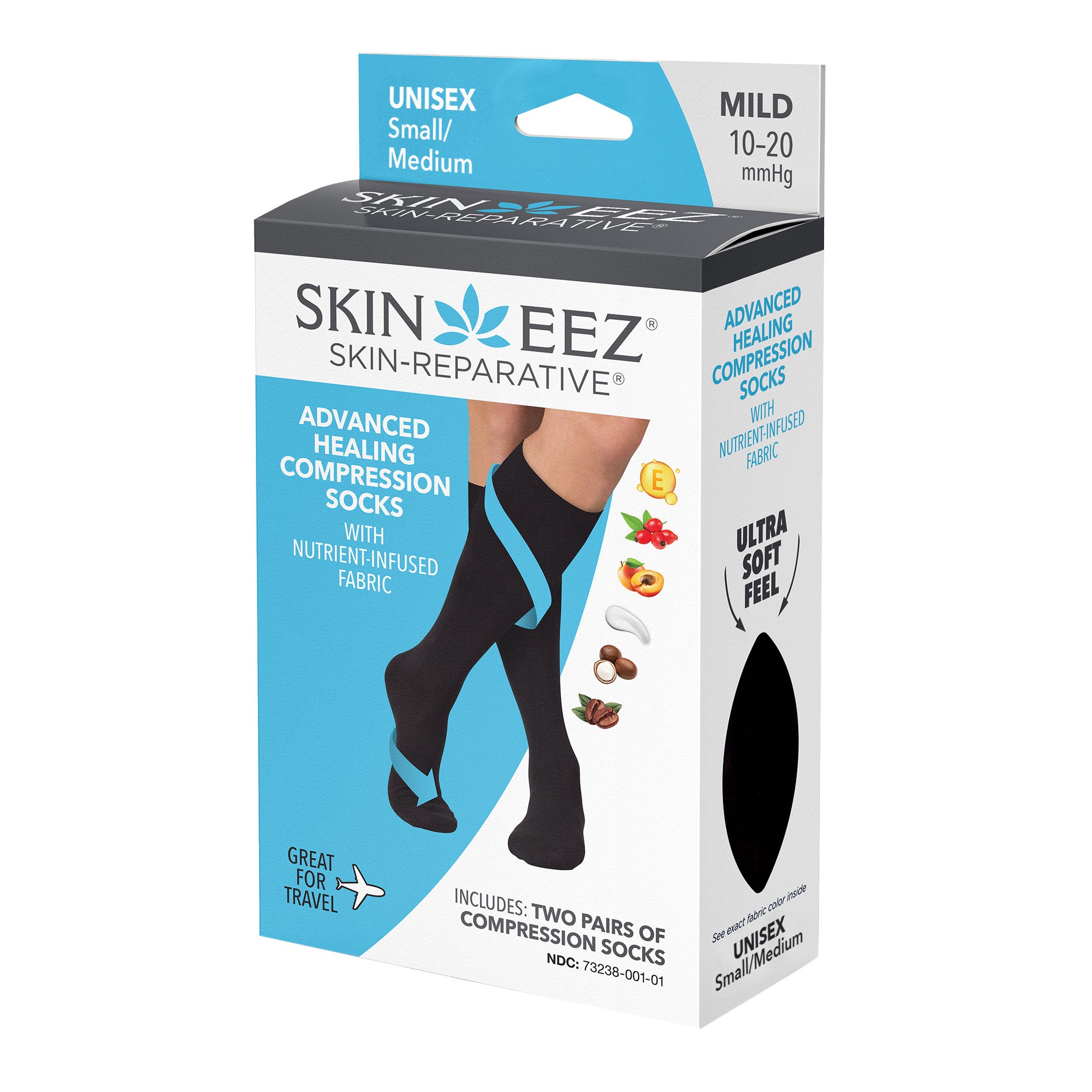 Skineez Medical Grade Advanced Healing Compression Socks, 2-Pack,  Mild/Moderate | Costco