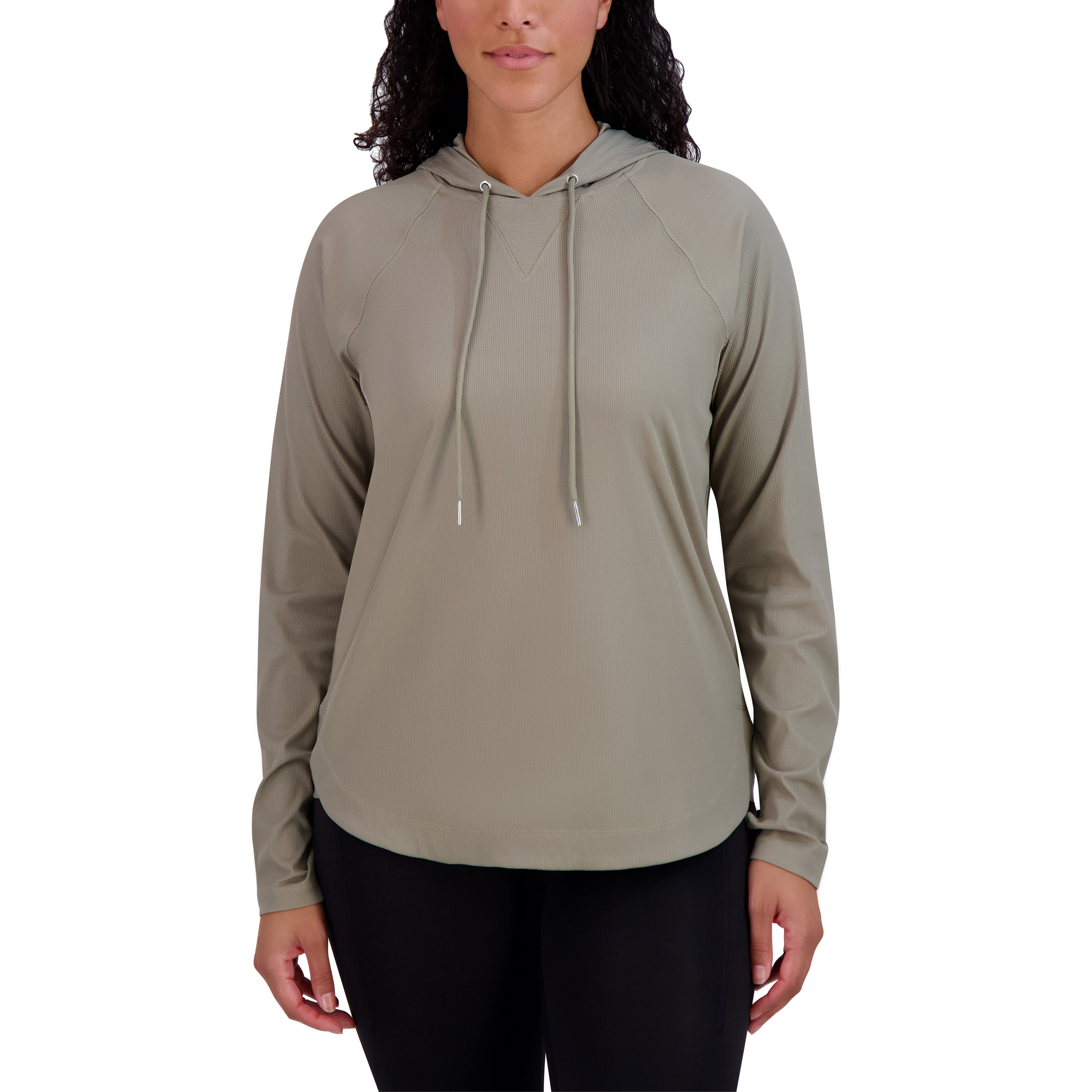 Sage Women's Long Sleeve Ribbed Hoodie