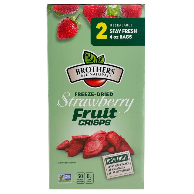 BROTHERS STRAWBERRY CRISPS 8 OZ