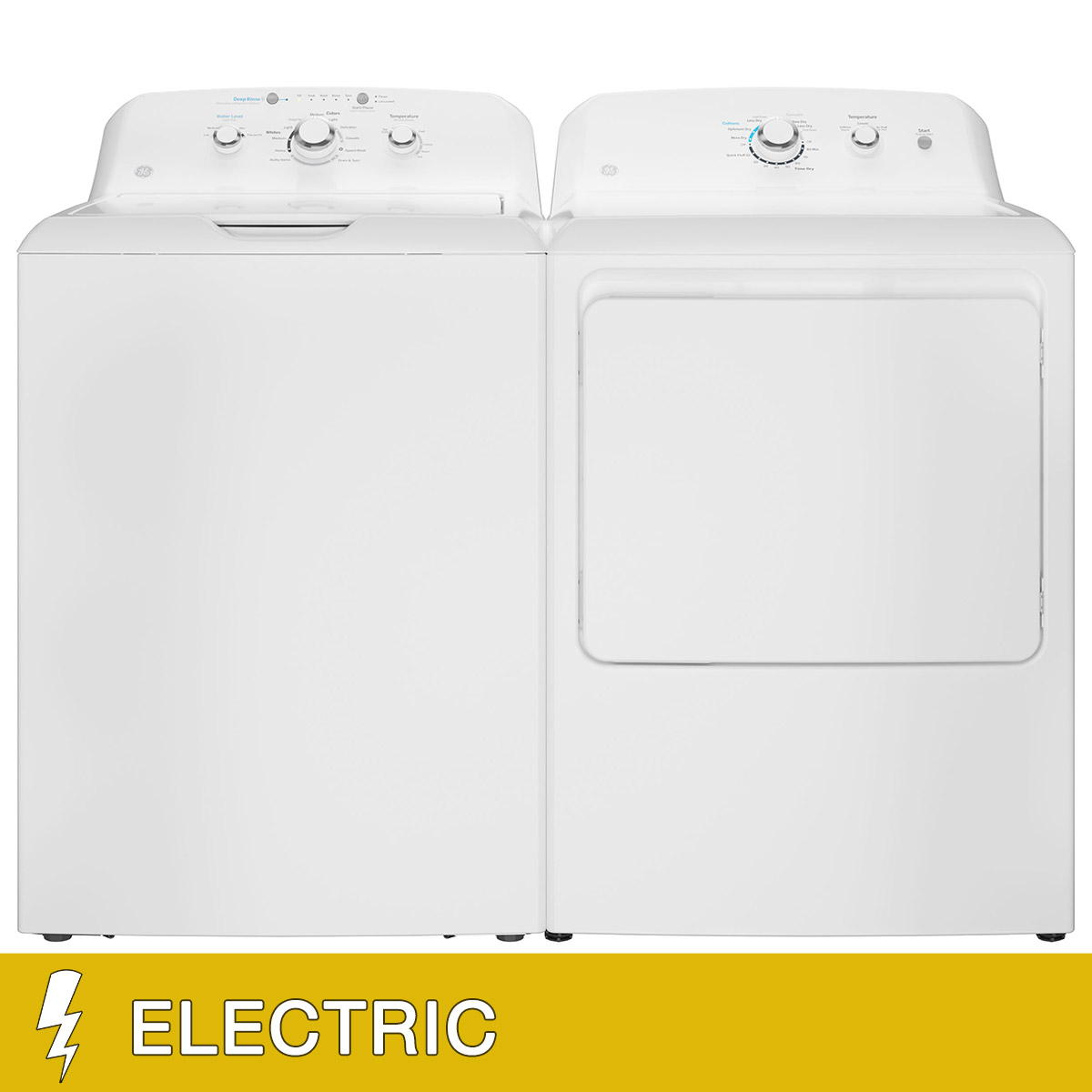GE 4.0 cu. ft. Capacity Washer with Stainless Steel Basket and 6.2 cu. ft. Capacity ELECTRIC Dryer