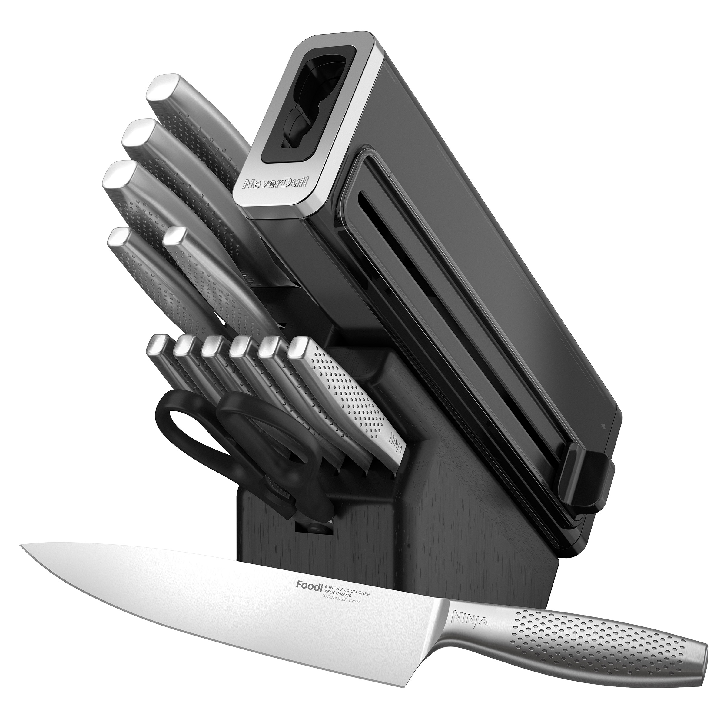 Ninja NeverDull Premium Stainless Knife Set with Built-in Sharpener, 14-piece