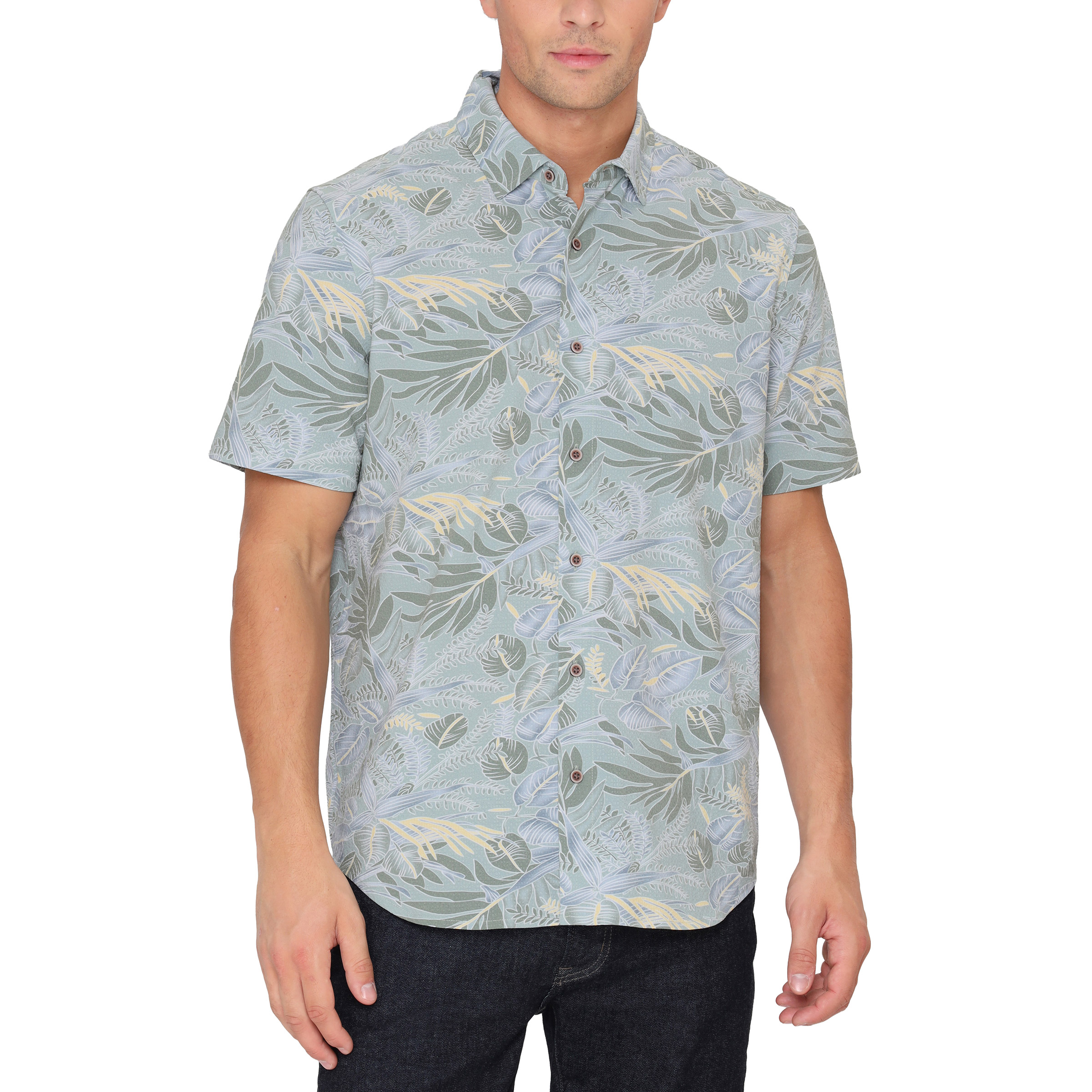 Ike Behar Men's Printed Short Sleeve Shirt