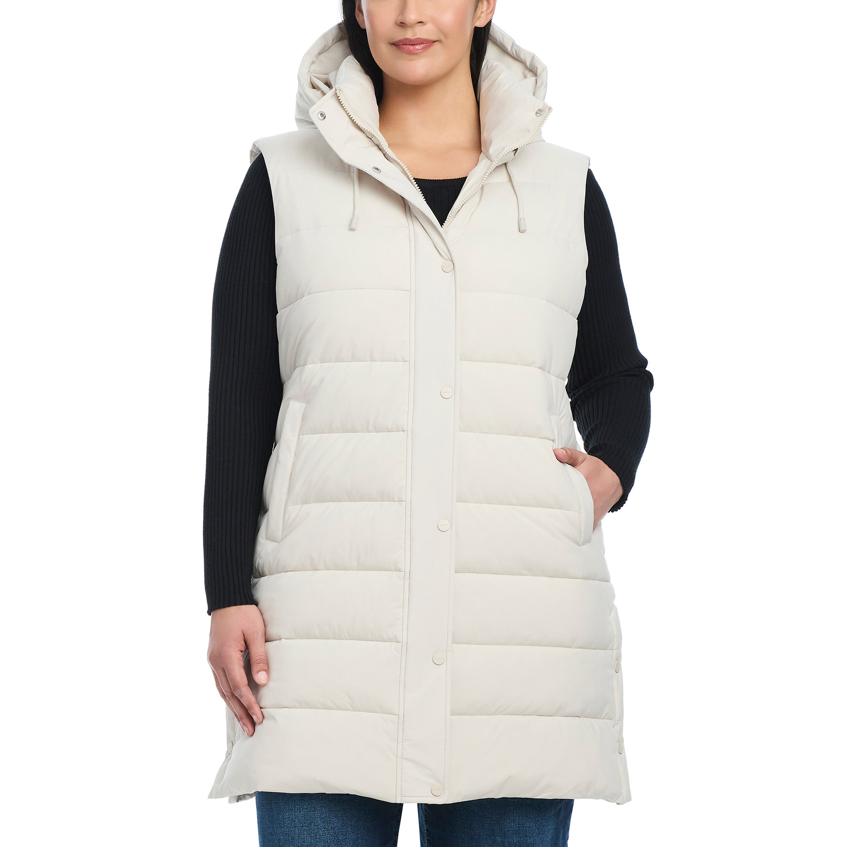 Sanctuary Women's Long Hooded Puffer Vest