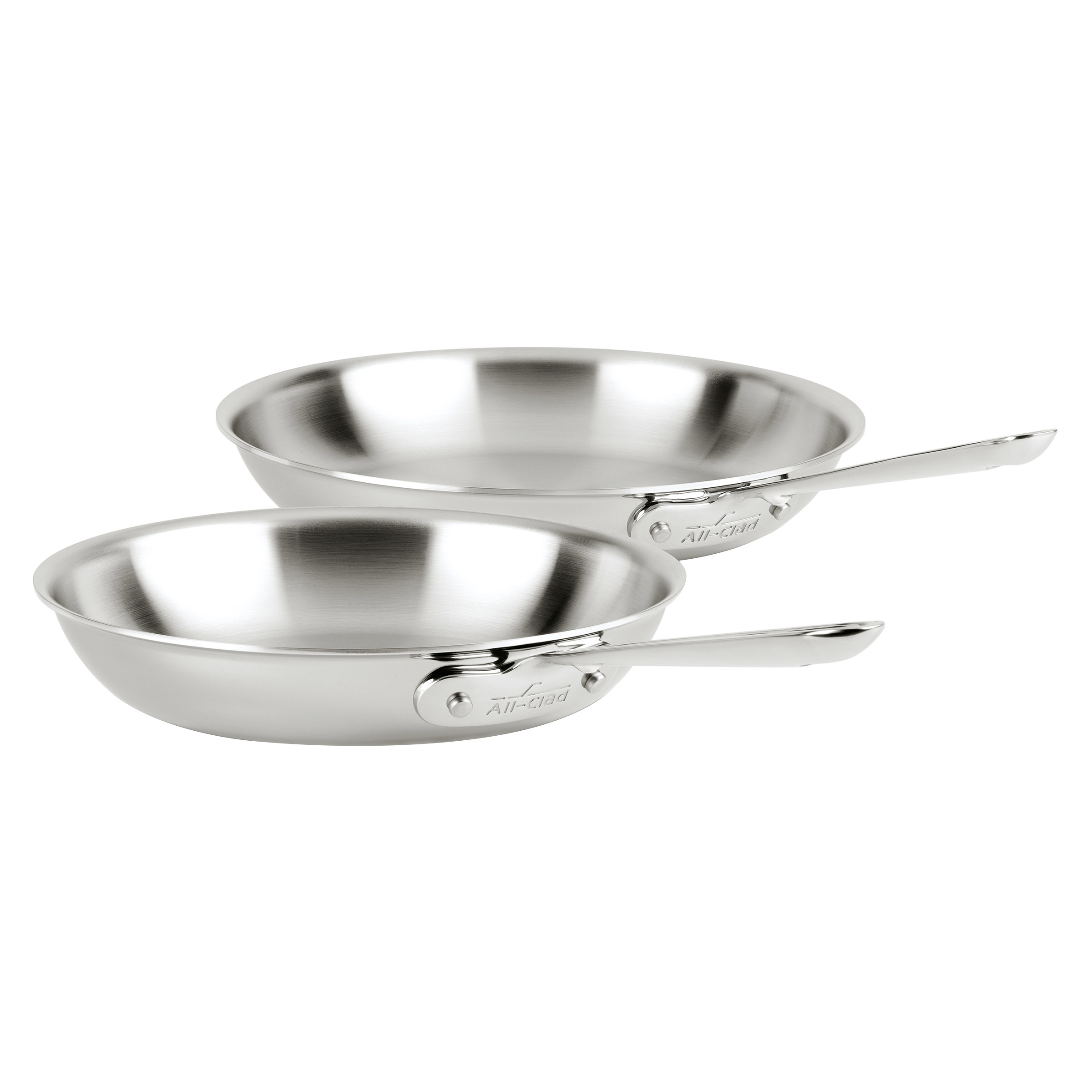All-Clad D3 Stainless Steel 3-Ply Bonded 2-piece Fry Pan Set