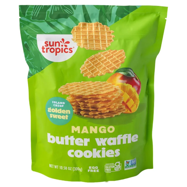 SUN TROPICS MANGO WAFFLE COOKIES 10.58 OUNCES