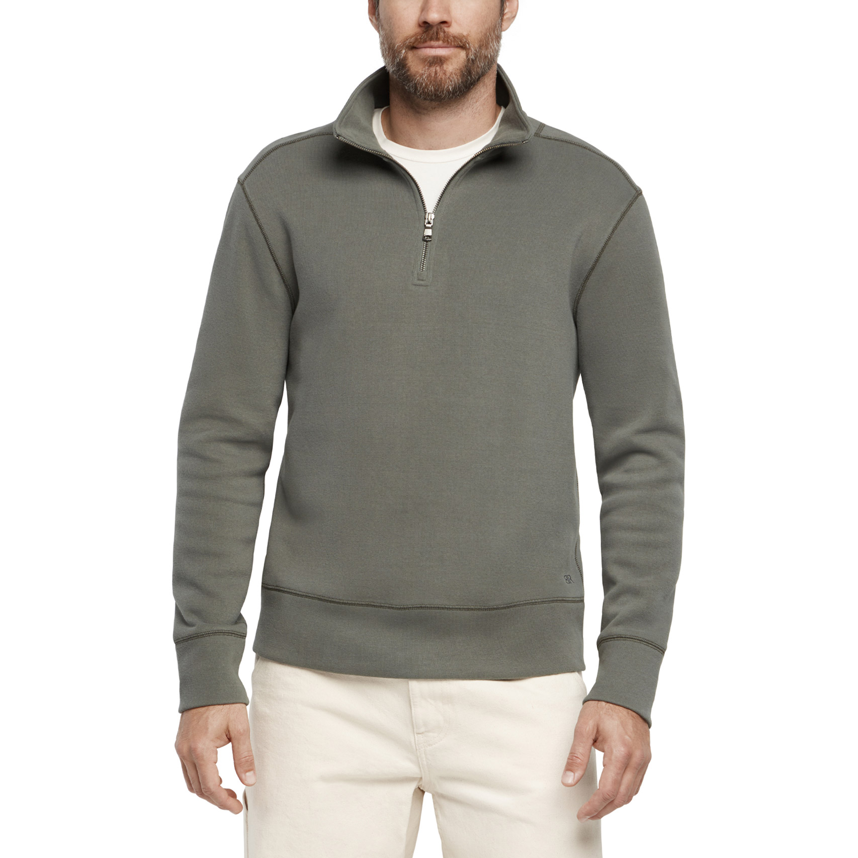 Banana Republic Men's Double Knit 1/4 Zip Pullover