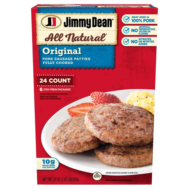 JIMMY DEAN SAUSAGE PATTIES 30 OUNCES