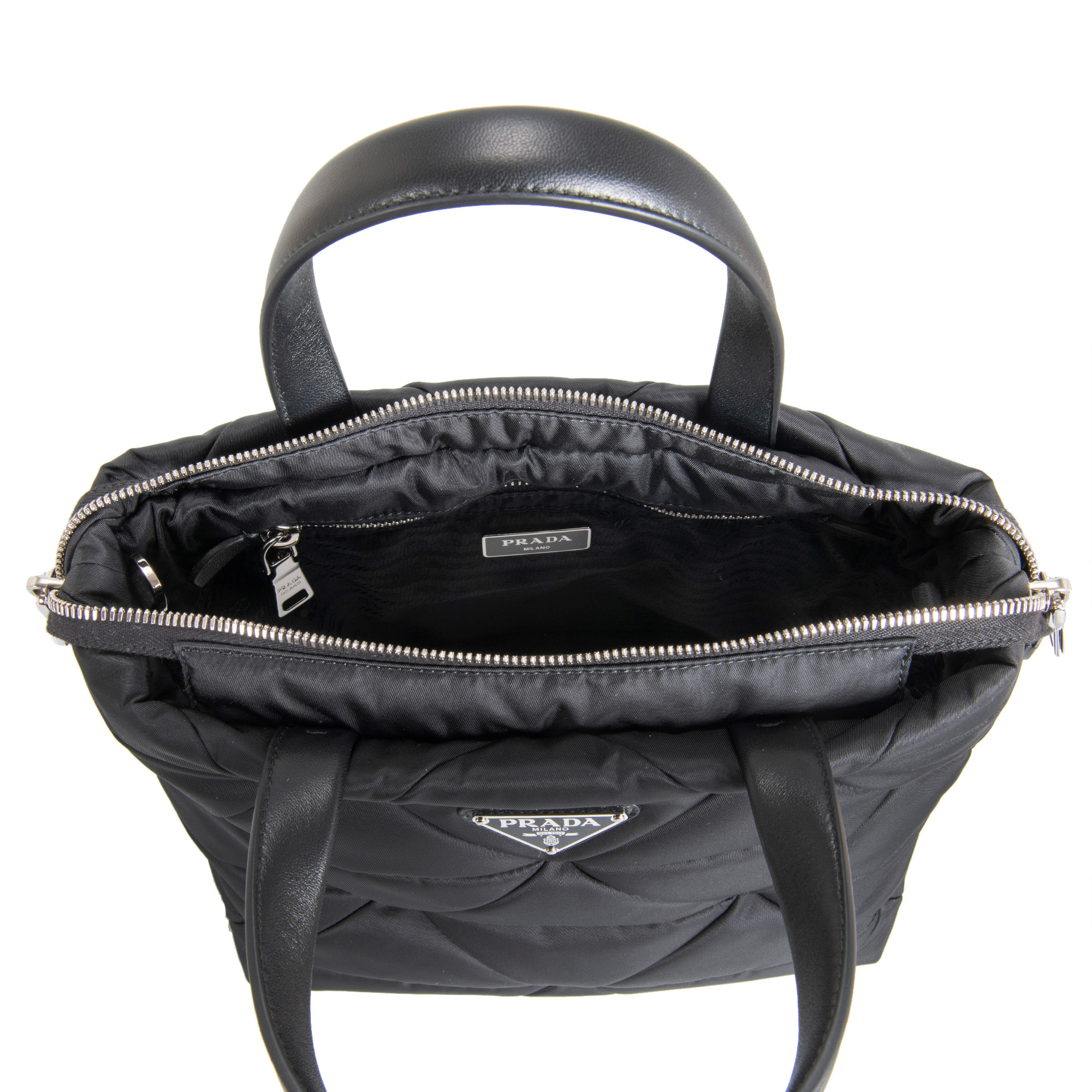 Prada Nylon Padded Tote Bag Nero, Black | Costco