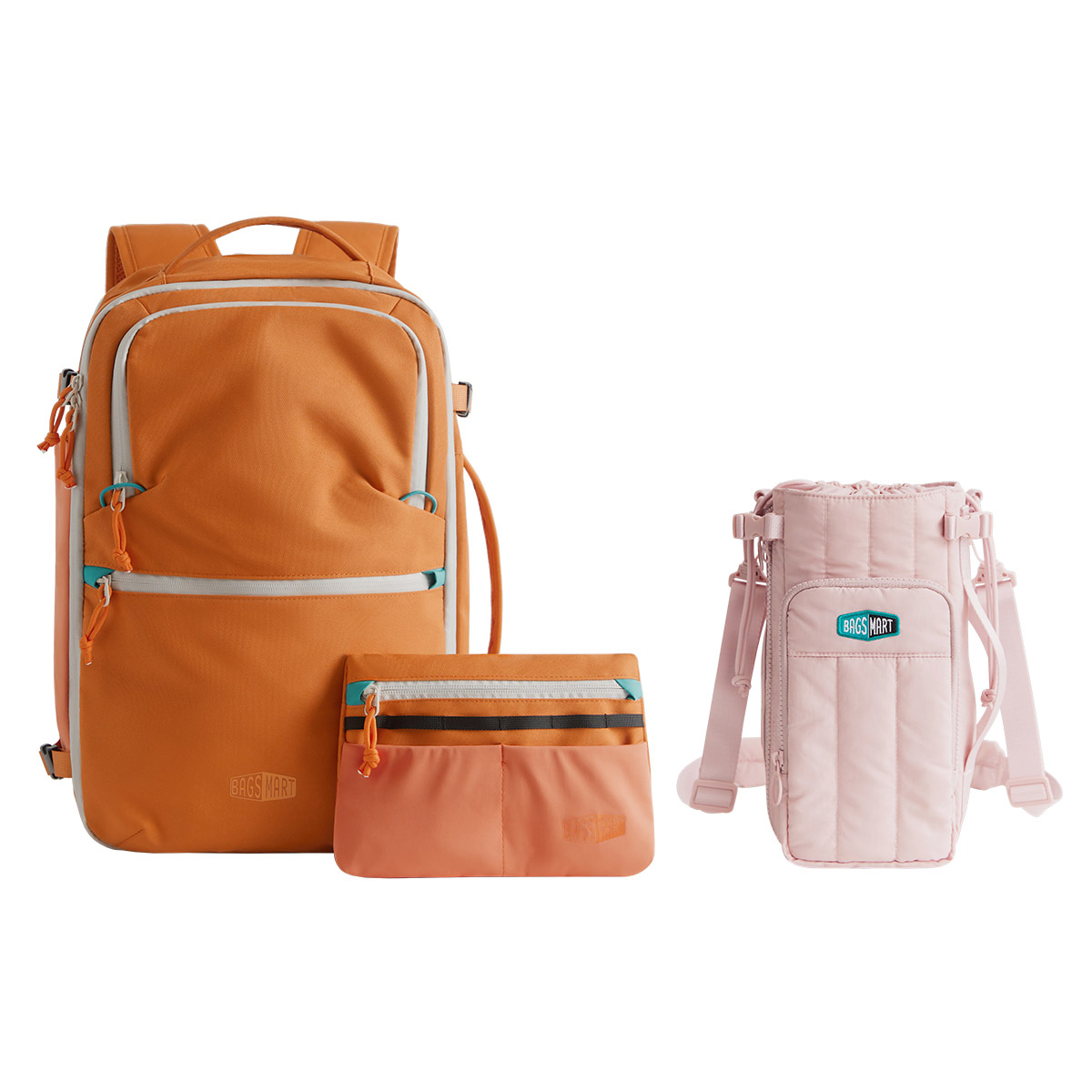 Bagsmart Faro 29L Travel Backpack with Expandable Water Bottle Sling Set