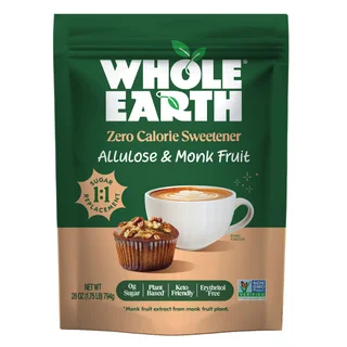 WHOLE EARTH ALLULOSE & MONK FRUIT 28 OZ (1.75 LBS)