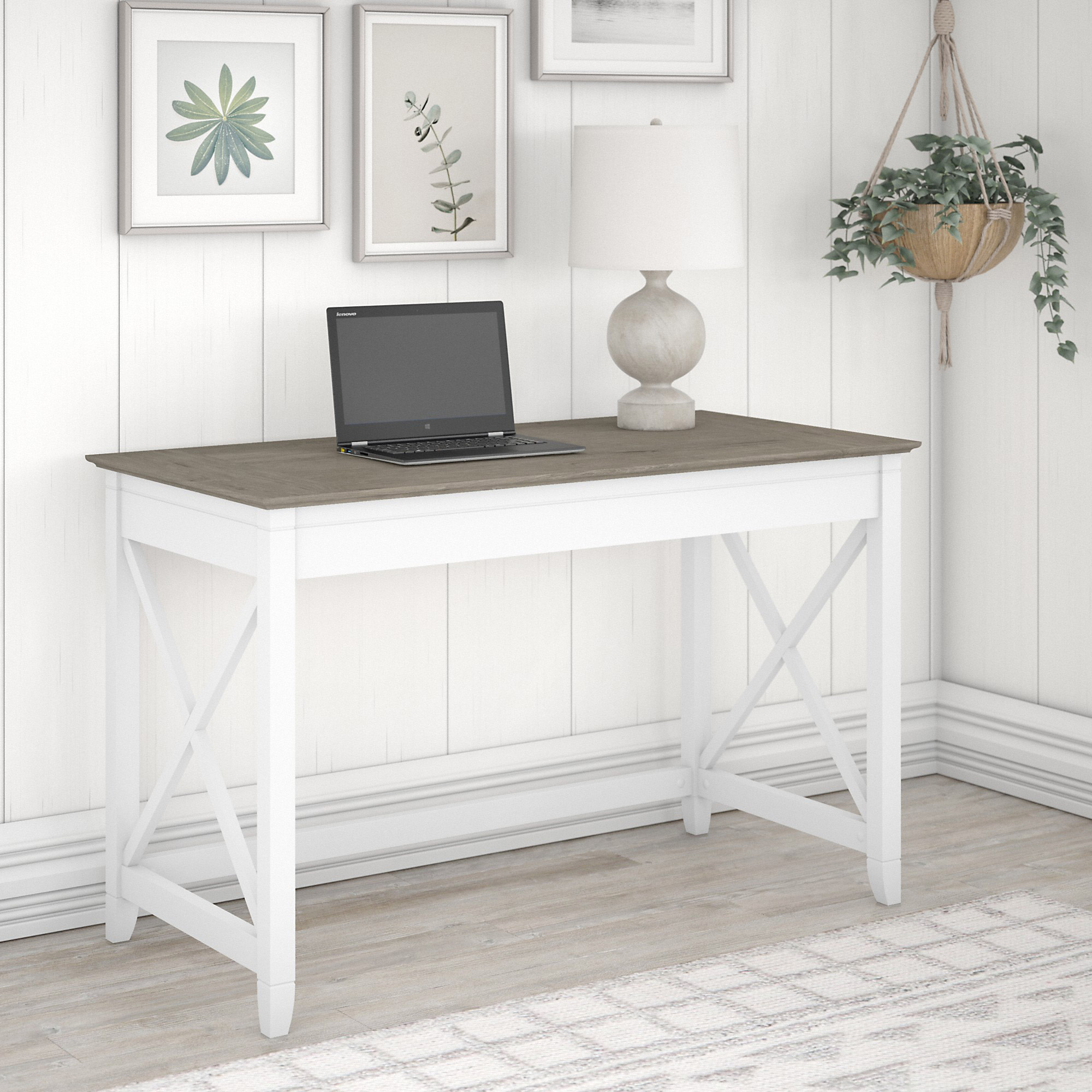 Bush Furniture Key West Writing Desk, White