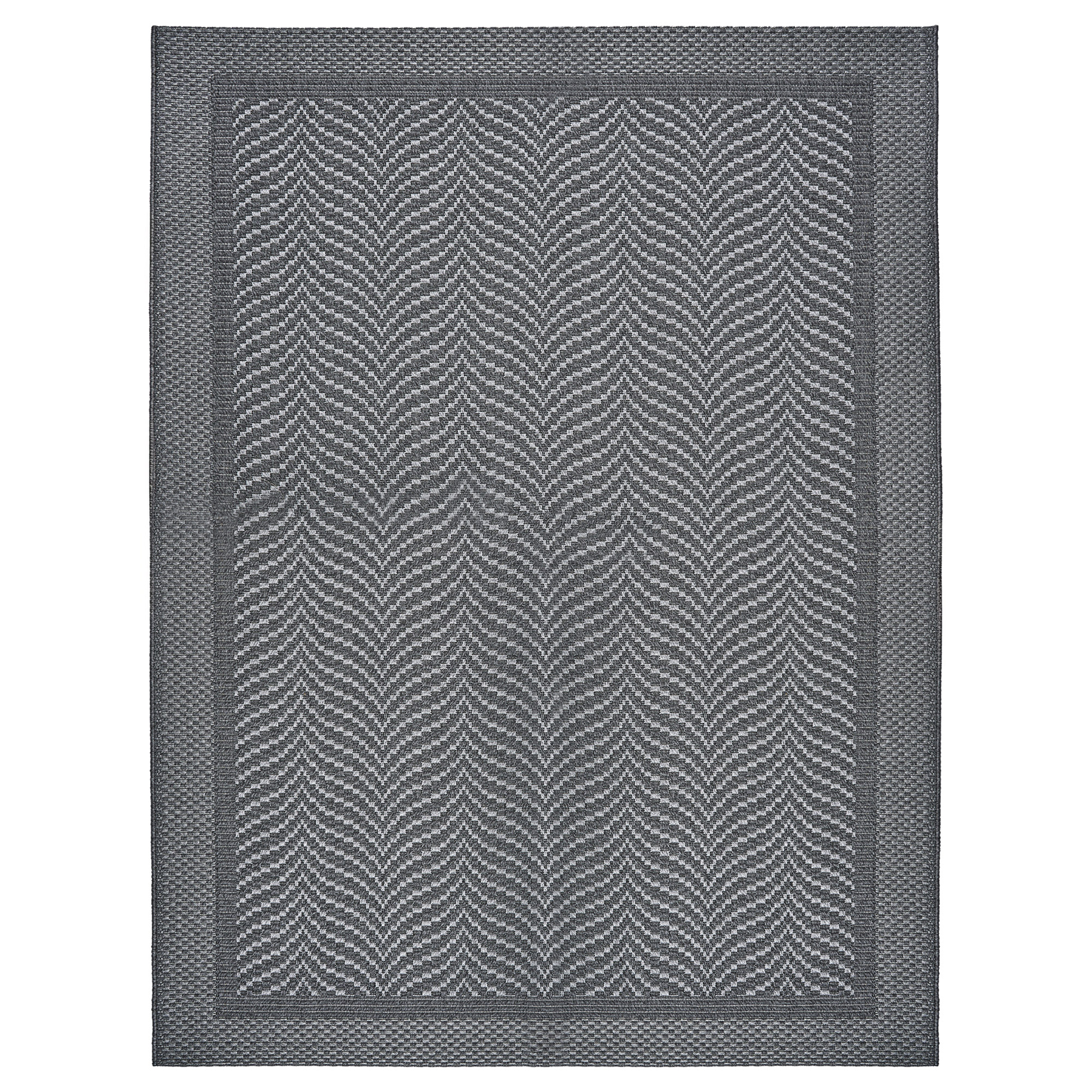 Laguna Indoor/Outdoor Area Rug, Aditi Silver Iron, 7'10” x 10