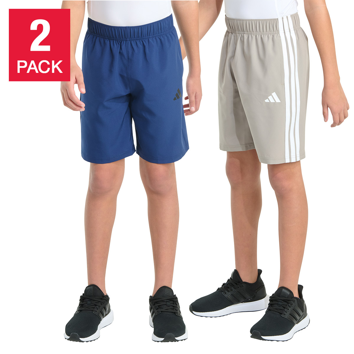adidas Youth 2-pack Woven Short | Costco