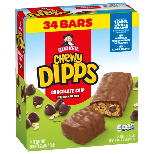 QUAKER CHEWY DIPPS 34/1.09 OZ
