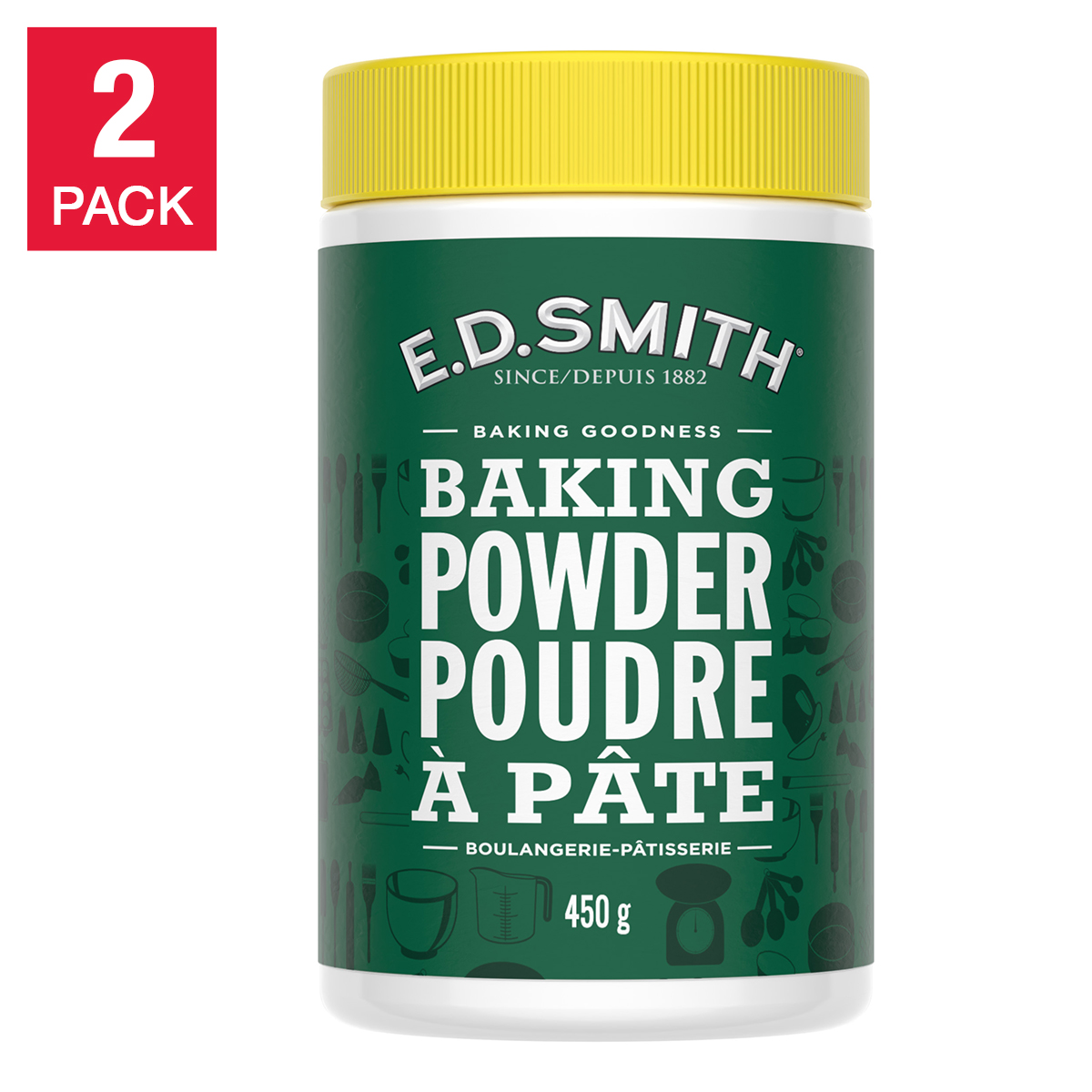 E.D. Smith Baking Powder 450 g, 2-pack 