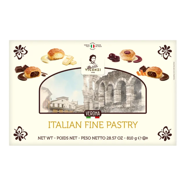 VICENZI AST PUFF PSTRY DRK CHOC ORGE / CHRY / MILK / CHOC 28.56 OZ