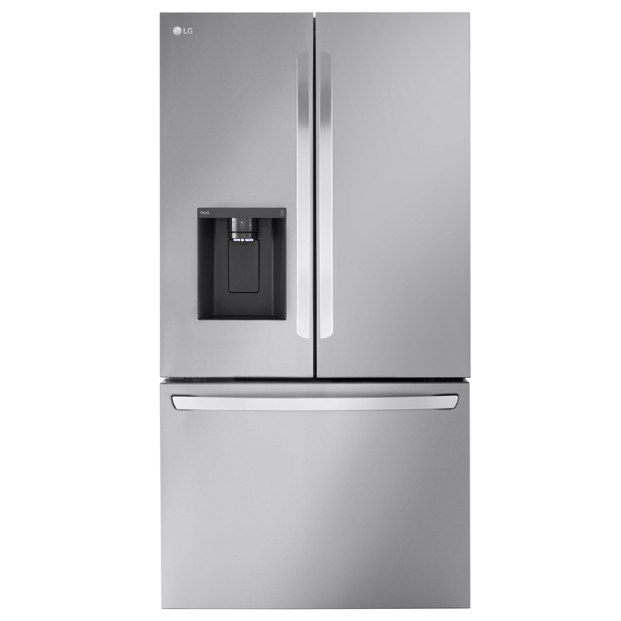 LG 36 in. 30.7 cu ft. Stainless Steel French Door Standard-Depth MAX Refrigerator with Dual Ice Makers
