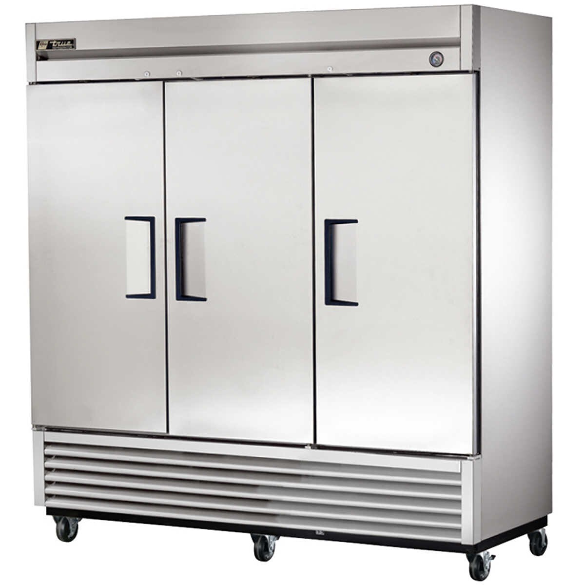 True 78 in (72 ft³) Stainless Steel Reach-in Solid 3 Door Freezer