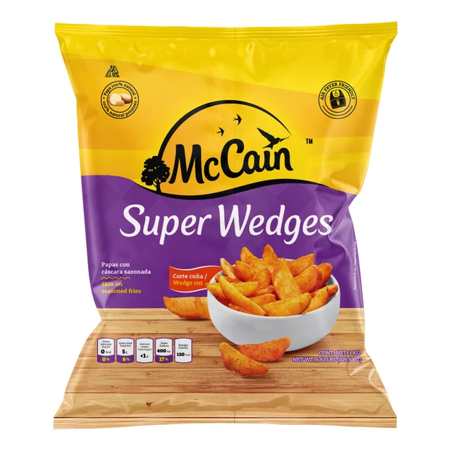 MC CAIN SEASONED WEDGES 6.6 LBS