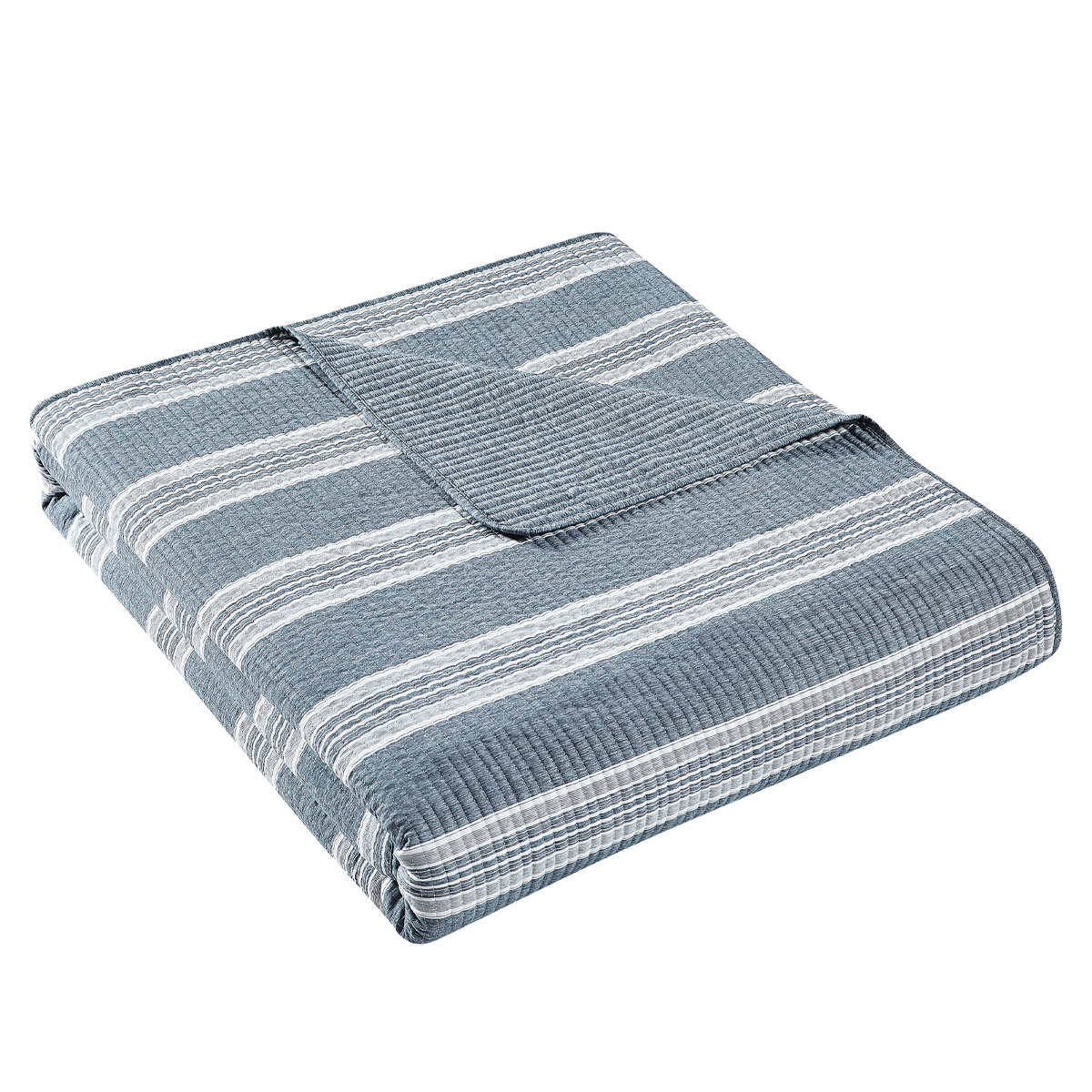 Orchard Road Heathered Stripe 3-piece Coverlet Set | Costco
