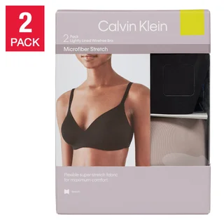 CALVIN KLEIN WOMEN'S WIREFREE BRA 2PK