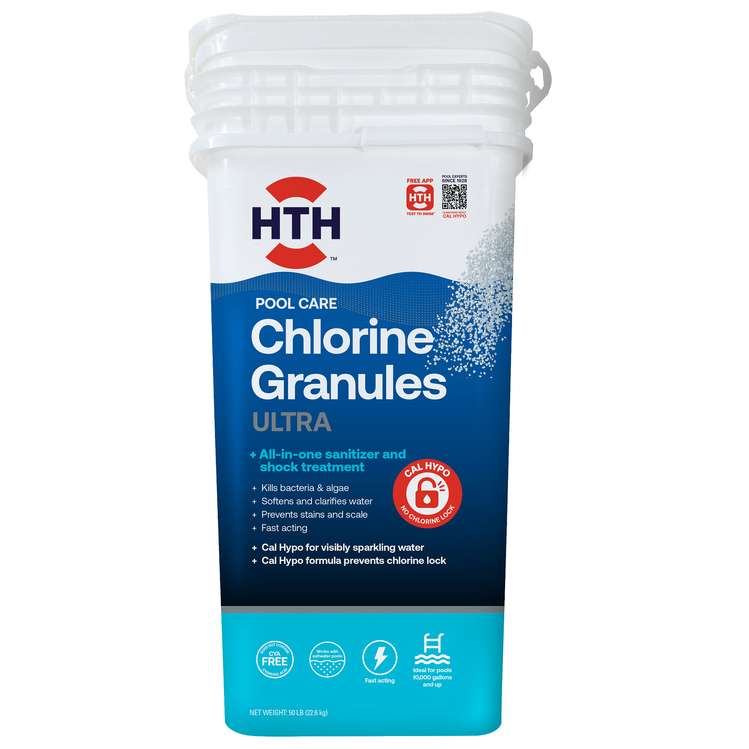 HTH Pool Care Chlorine Granules Ultra, 50 lb | Costco
