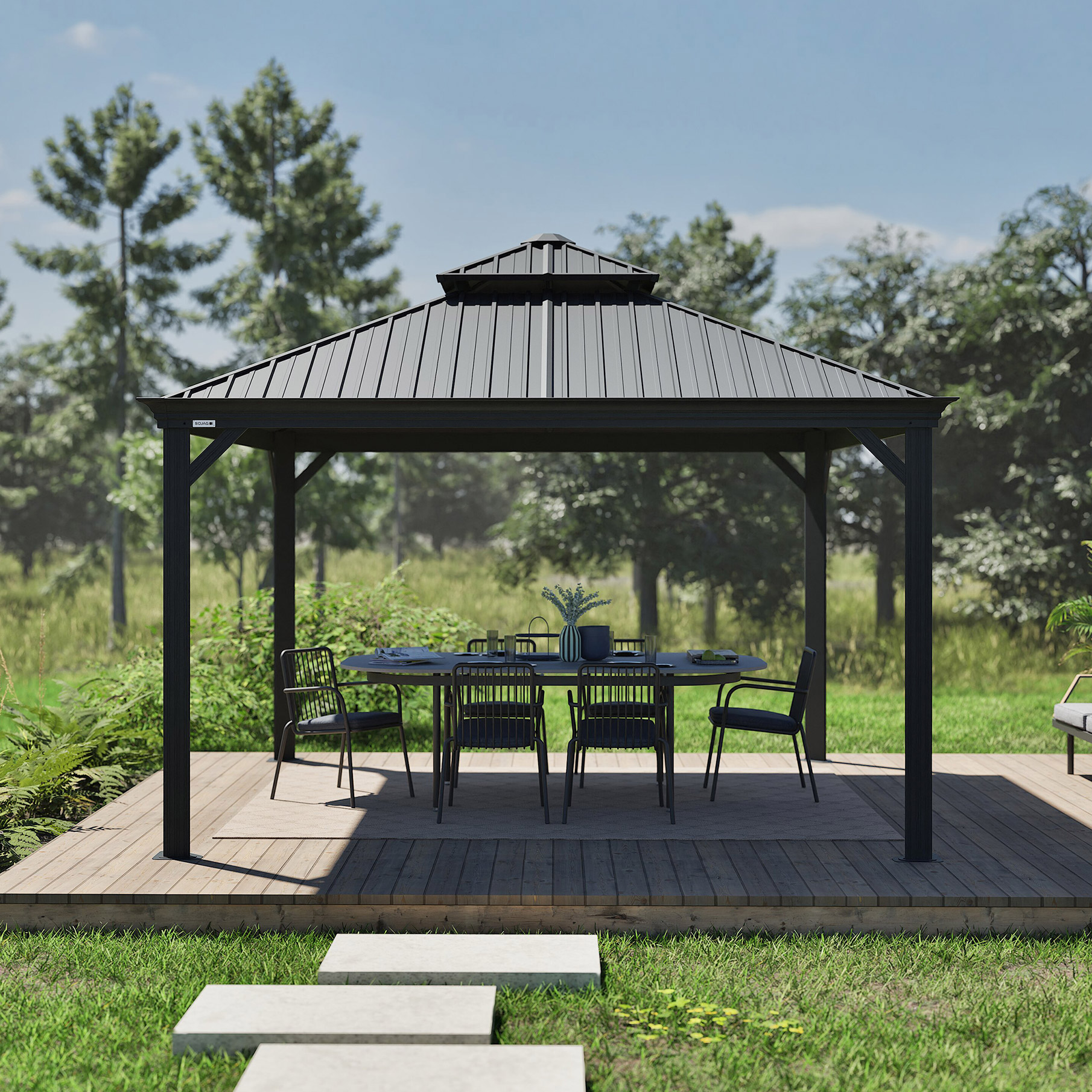 Sojag Messina Galvanized Steel Roof Gazebo