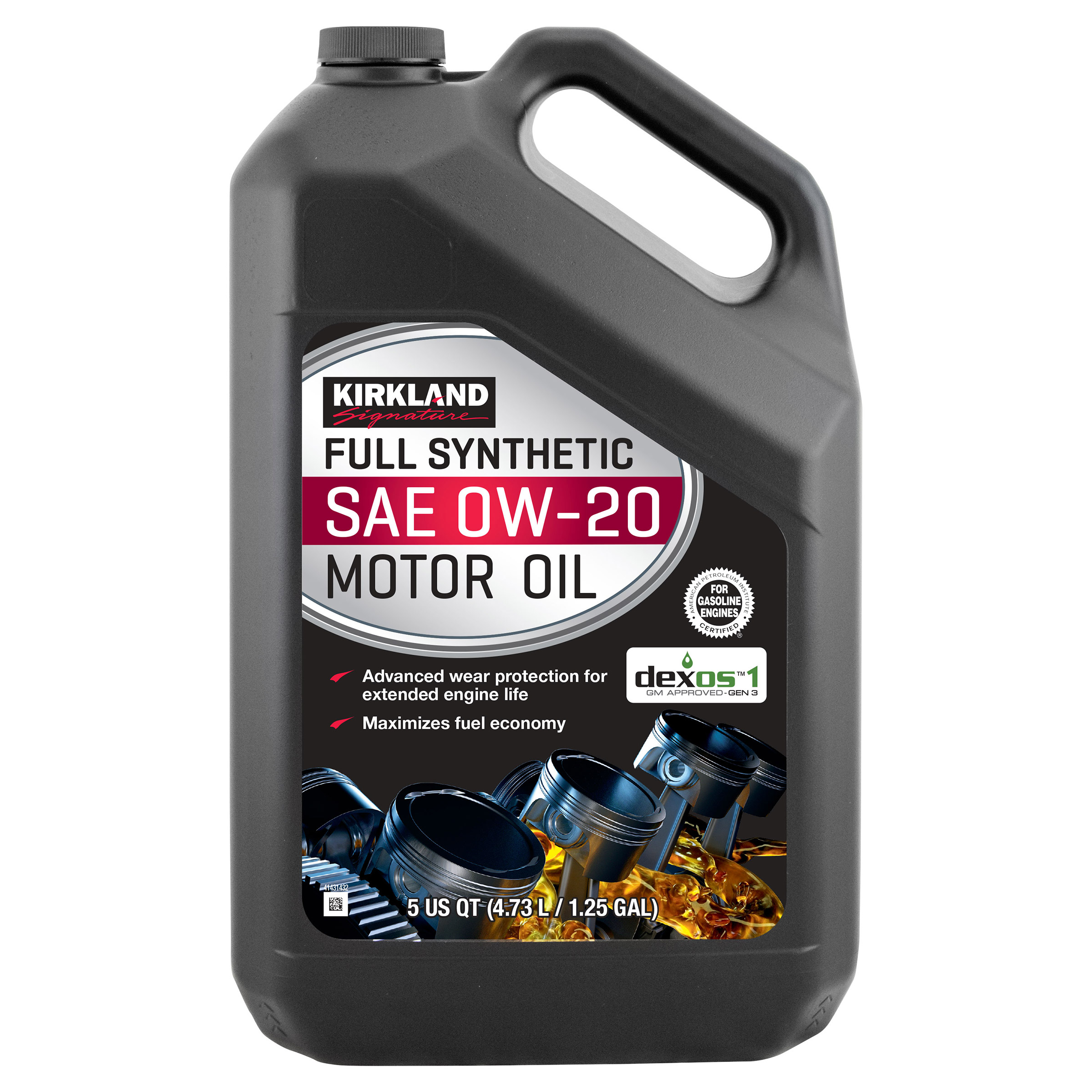 Kirkland Signature 0W-20 Full Synthetic Motor Oil 5-quart, 4