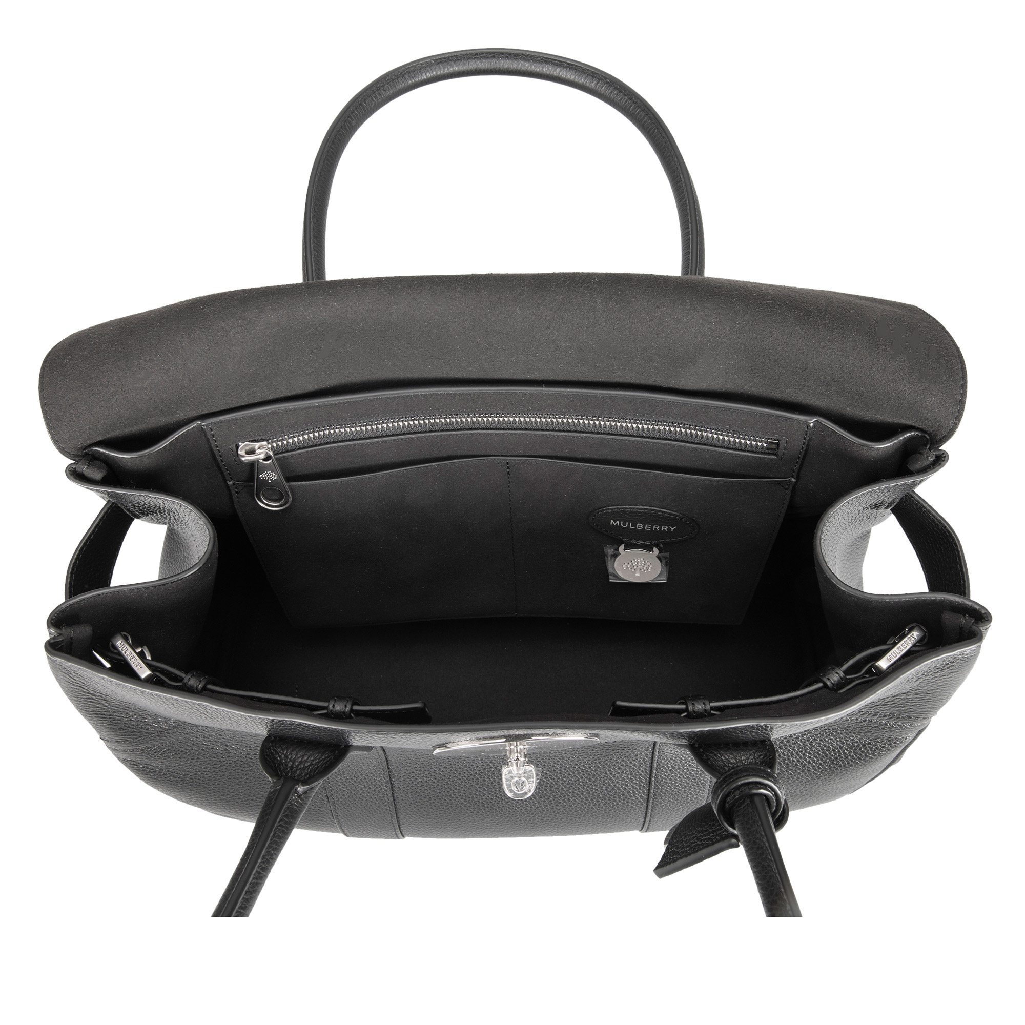 Mulberry Small Bayswater Grain Leather Bag, Black | Costco