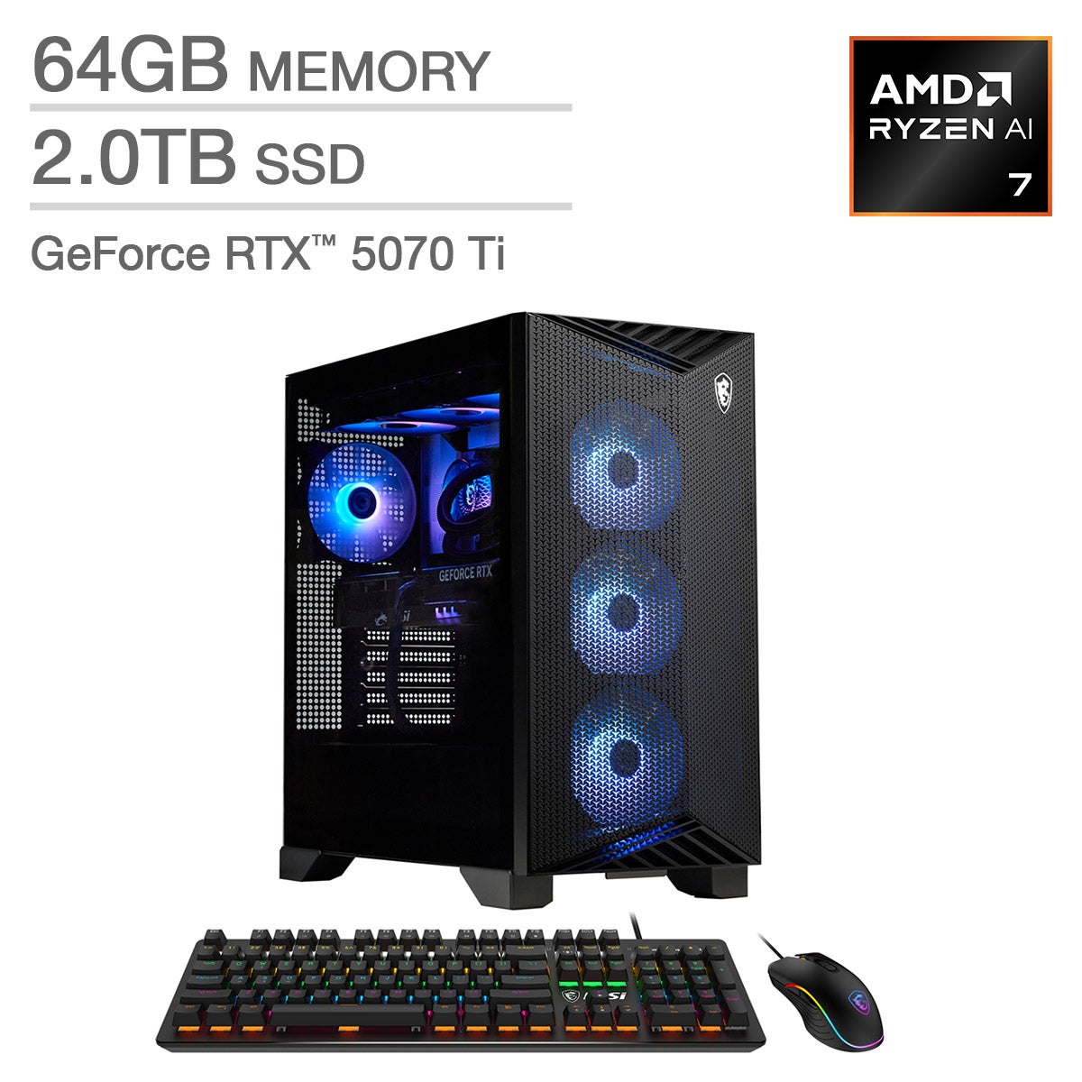 MSI Aegis ZS2 Gaming Desktop – AMD Ryzen 7 9700X - GeForce MSI Aegis ZS2 Gaming Desktop – AMD Ryzen 7 9700X - GeForce