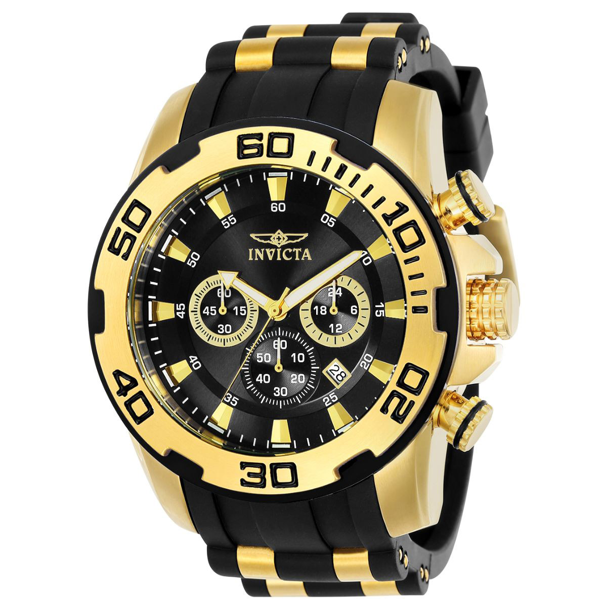 【新品】INVICTA Pro Diver オニキスブラック クロノグラフ時計 新品】INVICTA Pro Diver オニキスブラック クロノグラフ時計