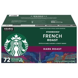 Starbucks French Roast Coffee, Dark, Keurig K-Cup Pods, 72 count
