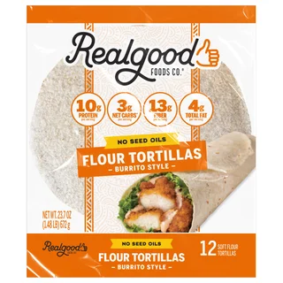REALGOOD FLOUR TORTILLAS 24 OZ