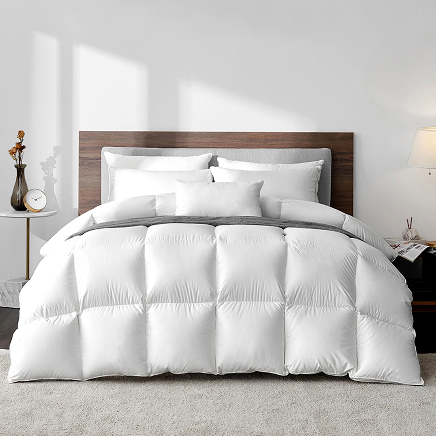 Highland Feather Iceland Canadian Hutterite White Goose Down Duvet 725 Filling Power
