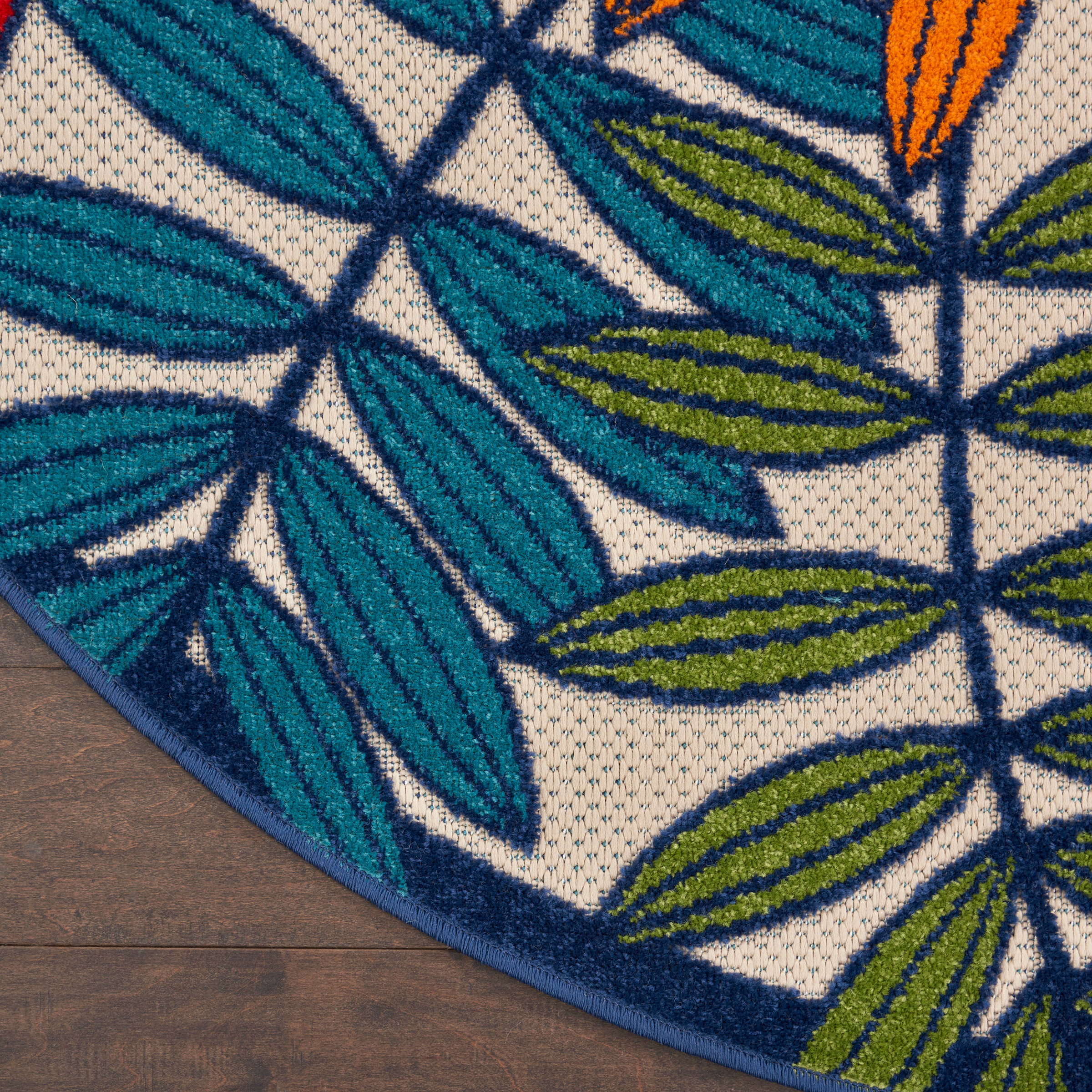 Nourison Veranda Indoor/Outdoor Area Rug, Rainforest, 7'9” Round