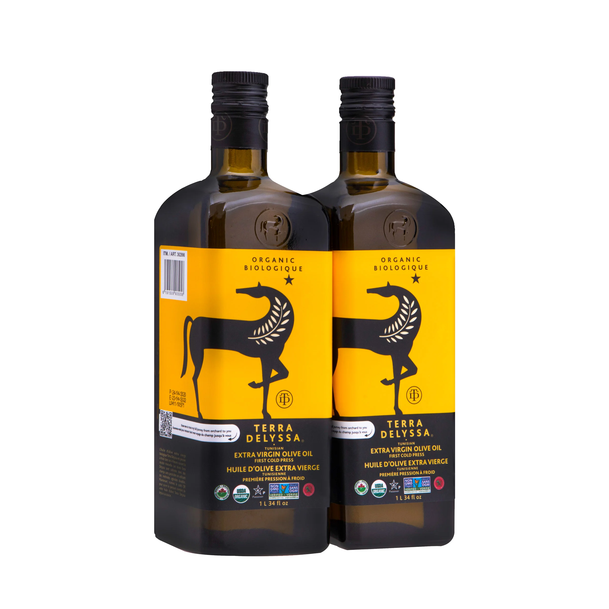 Terra Delyssa Organic Extra Virgin Olive Oil, 2 × 1 L | Costco
