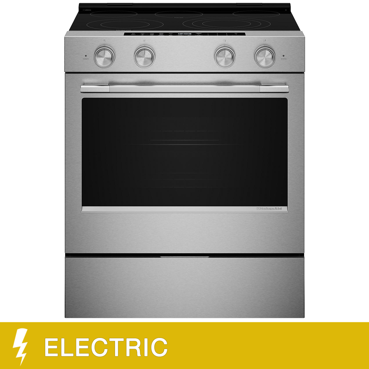 KitchenAid 30 in. 5.3 cu ft. Electric 5 Element Convection Range with Fresh Pizza Mode and Air Fry