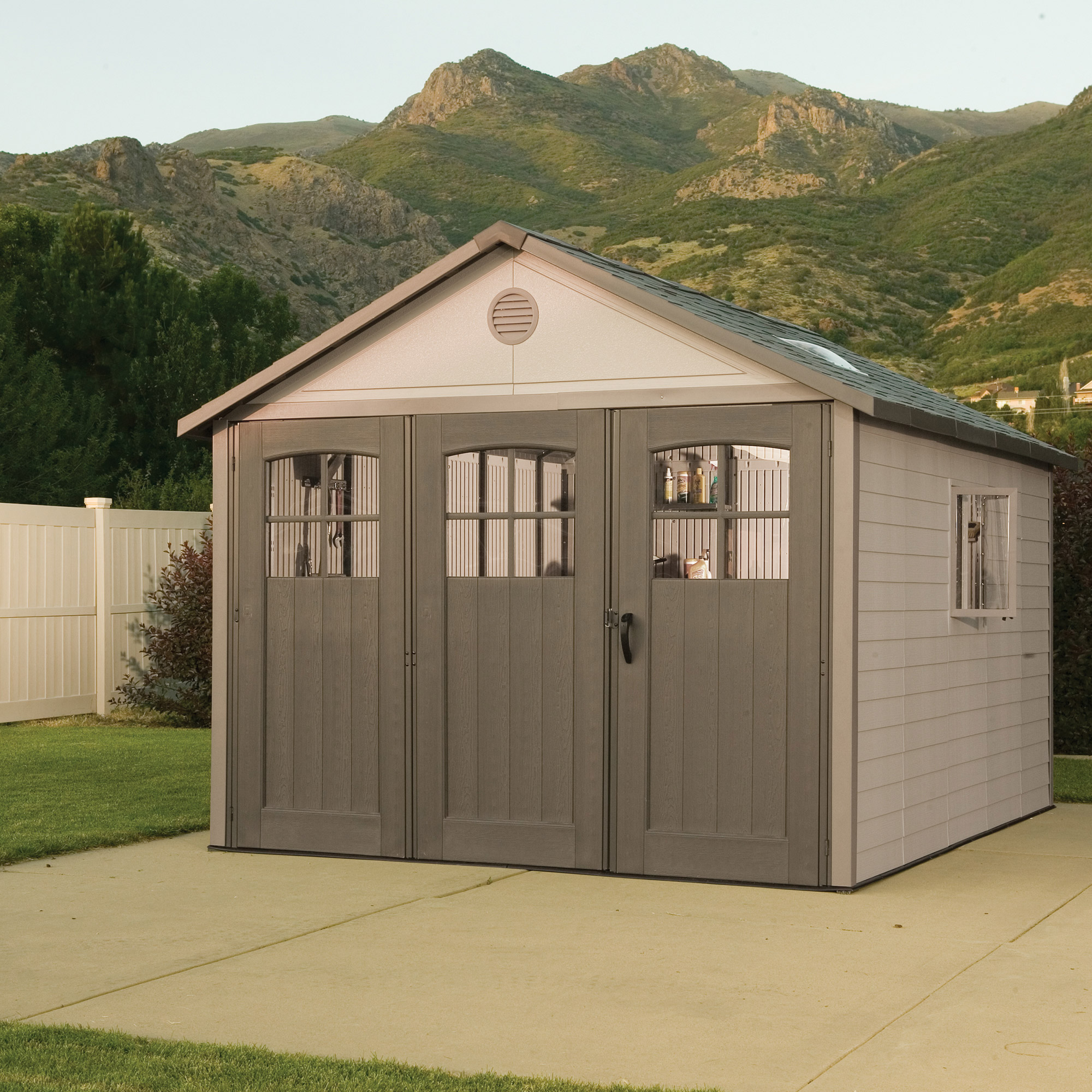 Lifetime 11 ft. X 11 ft. Outdoor Storage Shed																				 																				