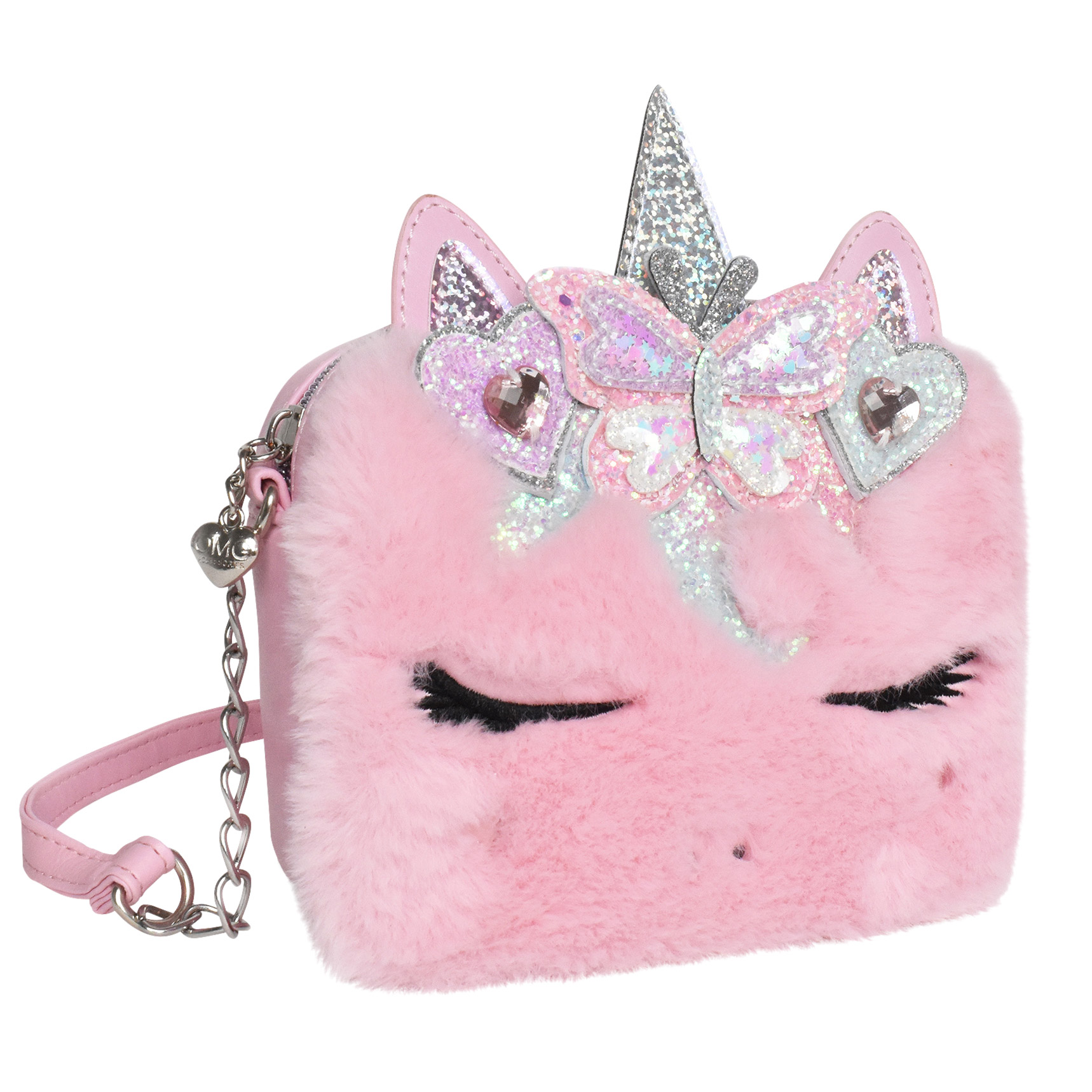 OMG Accessories Miss Gwen Unicorn Pink Plush Crossbody Bag | Costco