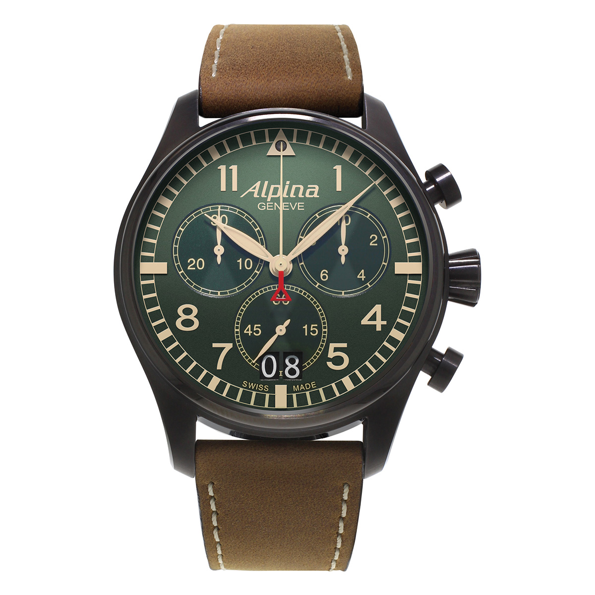 Alpina Startimer Pilot Green Dial Mens Watch