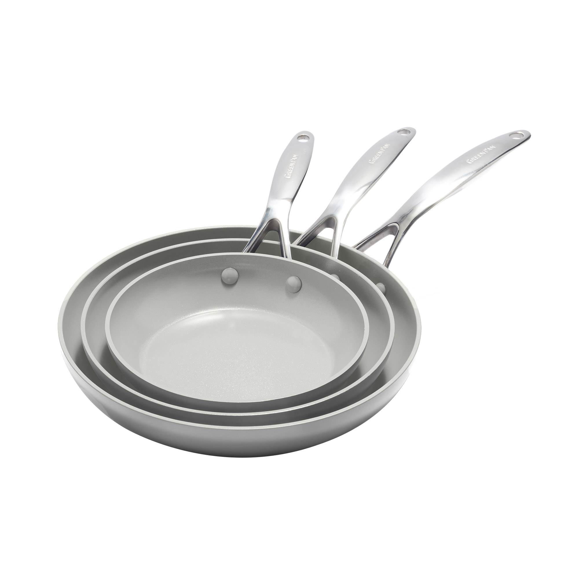 GreenPan Venice Pro Ceramic Non-Stick 3-piece Frypan Set | Costco