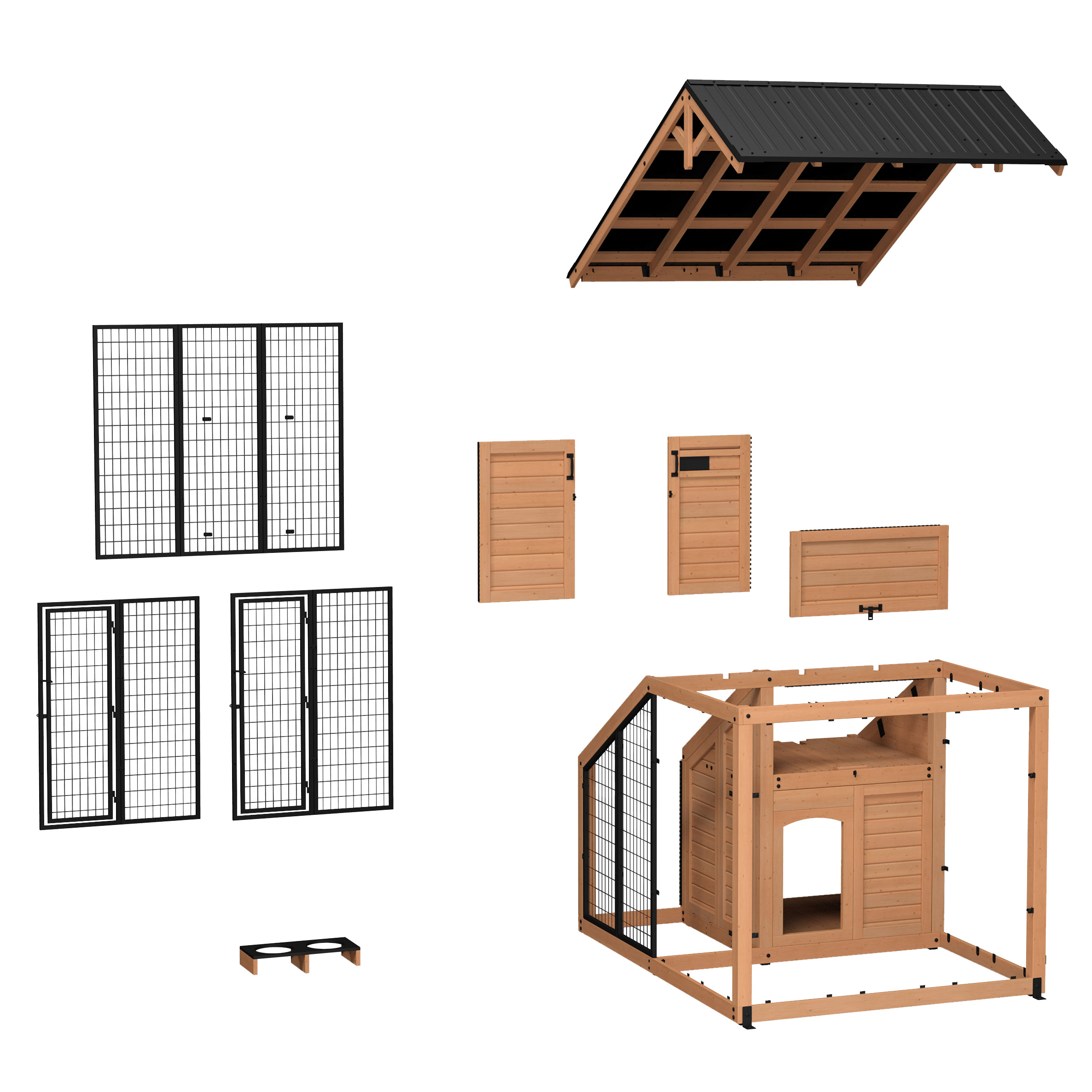 Dog woodページ７０個 Backyard Discovery 7' x 5' Canine Cabin Cedar Wood Outdoor Dog