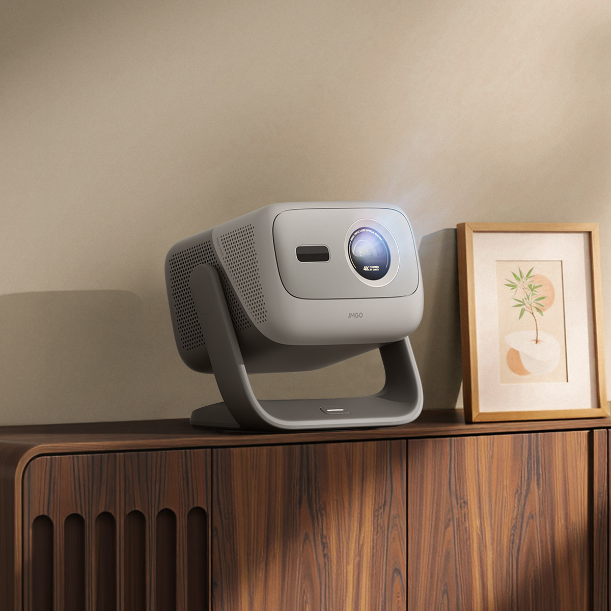 JMGO N3 4K UHD Triple Laser Google TV Smart Projector Bundle with