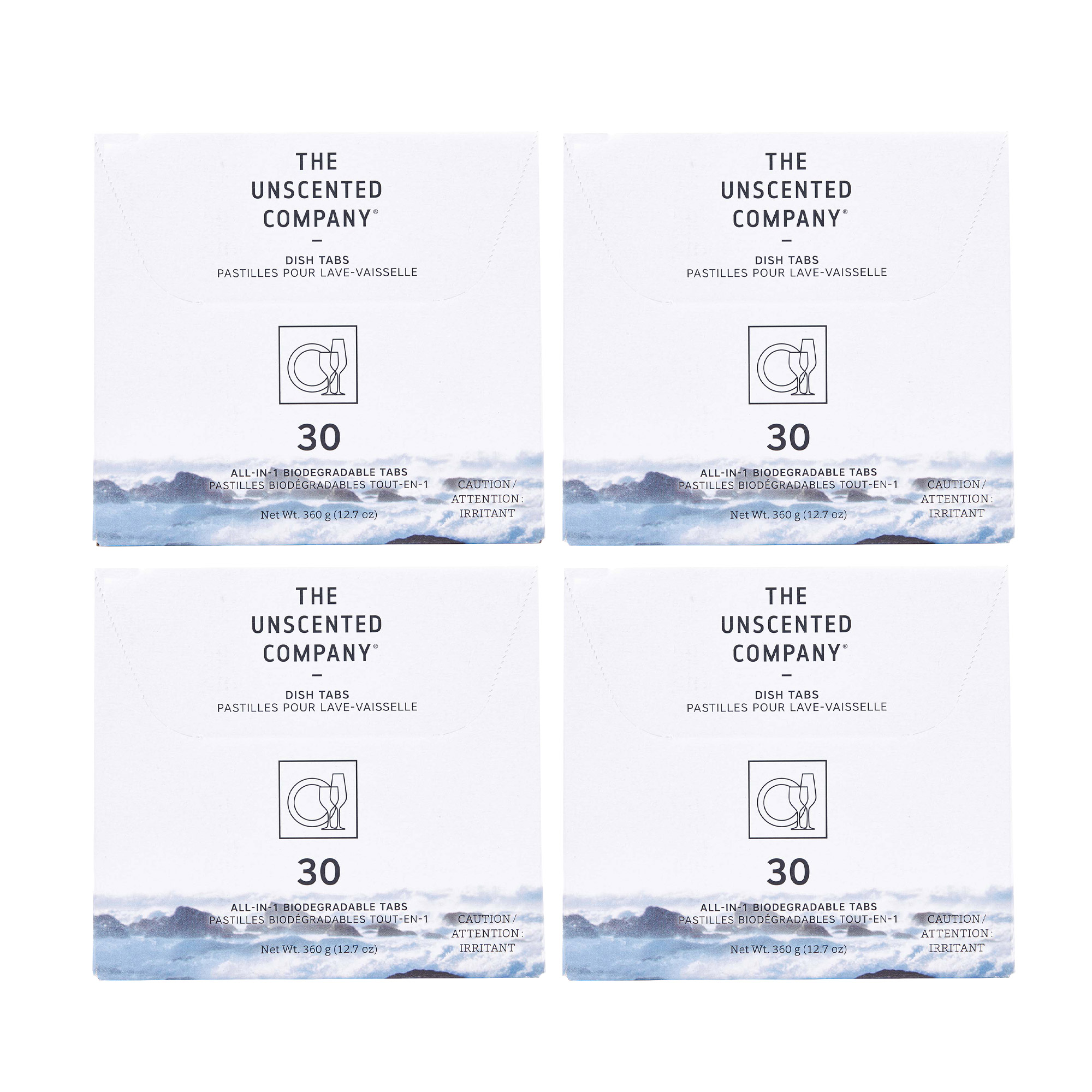 The Unscented Company  Dishwasher Tablets, 4 x 30-count
