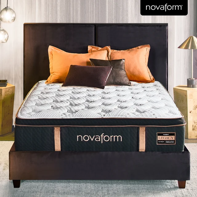 Novaform 14" Legacy Premier Support Hybrid Euro Top Mattress, Queen, Firm