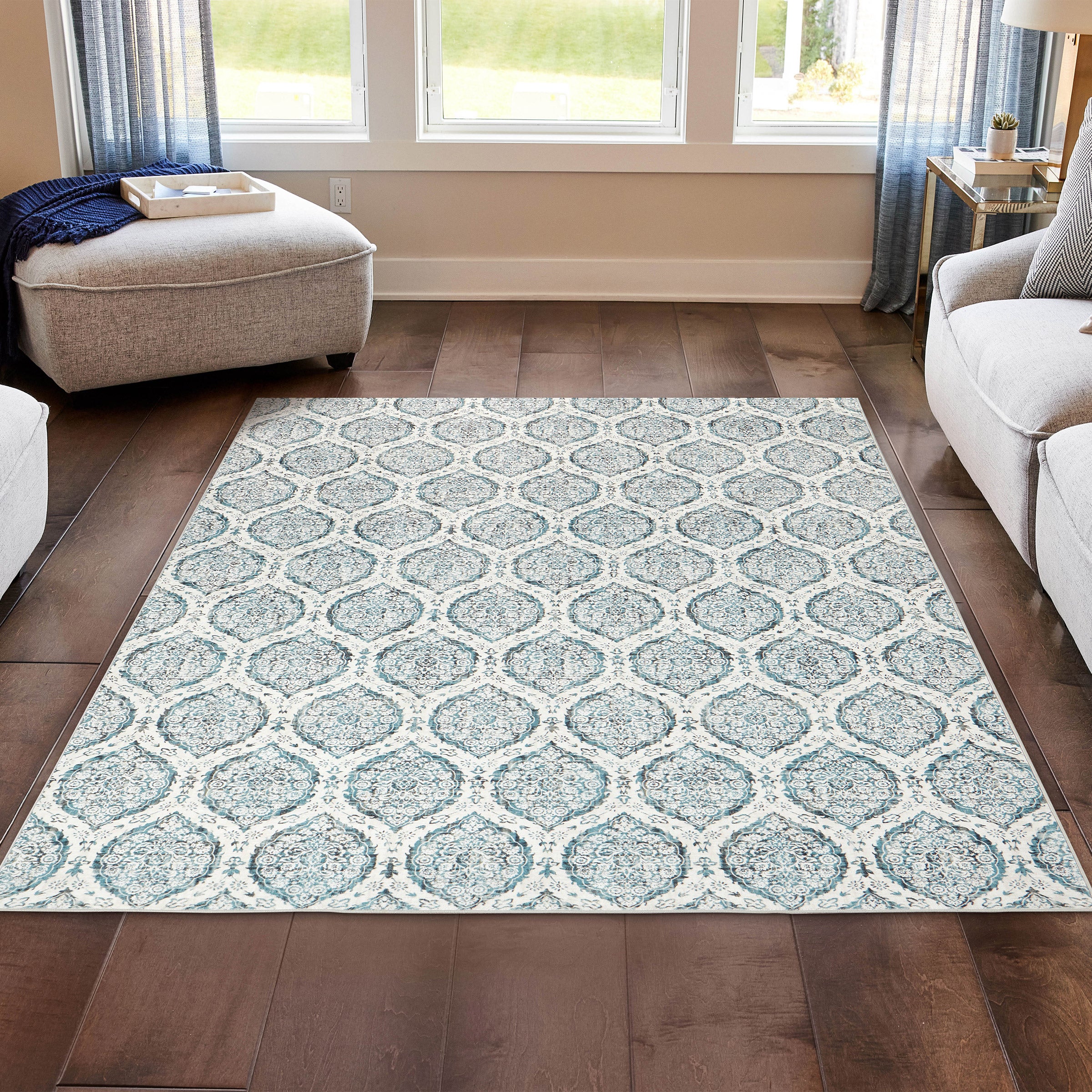 Wyatt & Ash Washable Indoor Area Rug, Alisha 6'6
