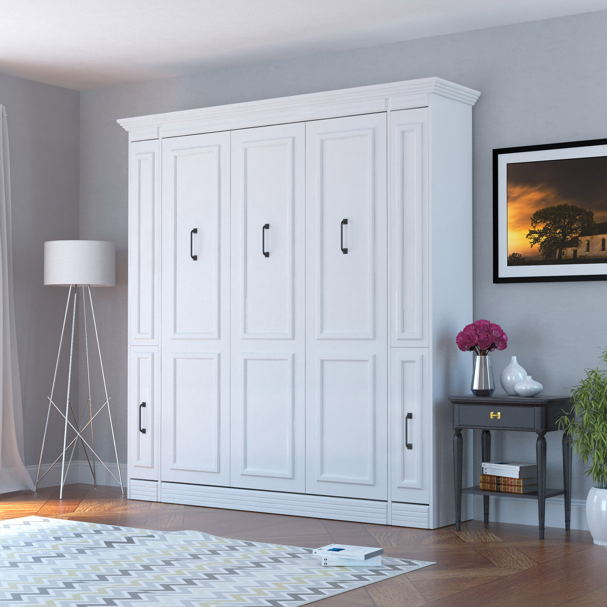 Bed & Room Porter Queen Portrait Wall Bed with Internal Storage