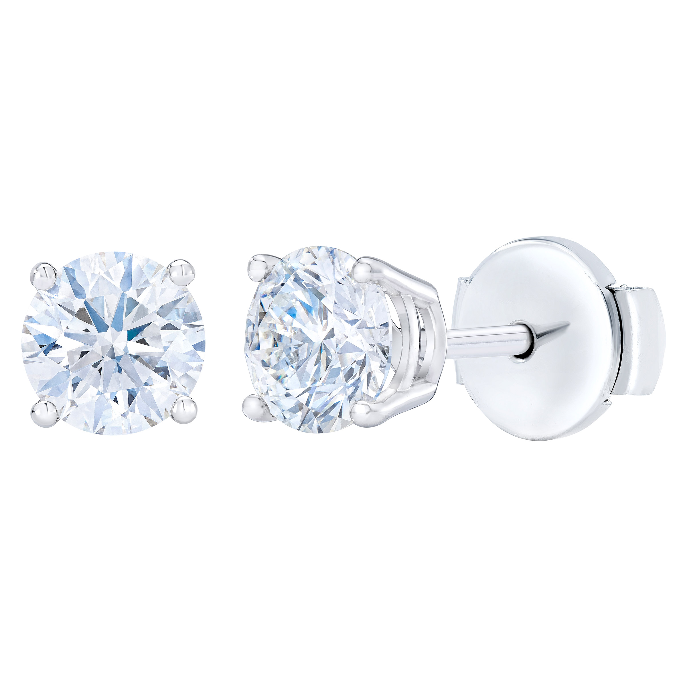 Round Brilliant Diamond Stud Earrings (2.00 ctw)